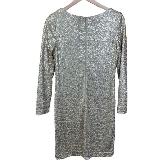 Eliza J Gold Sequin Dress Party Cocktail Formal Glam Cowl Neck Size 10 - Picture 2 of 8